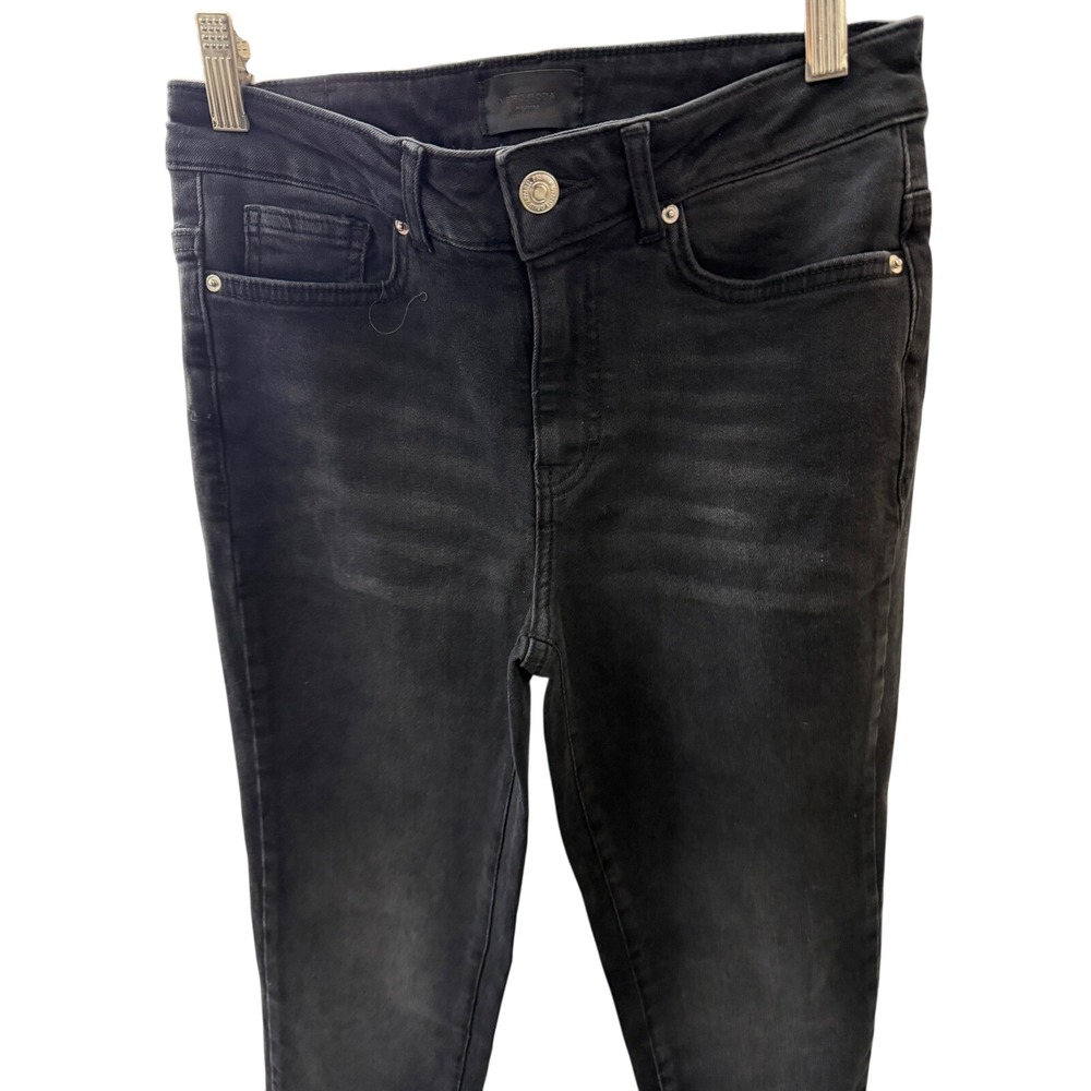 Vero Moda Skinny Jeans Womens S/36 Black Excellent Faded Mid Rise Denim SAMPLE